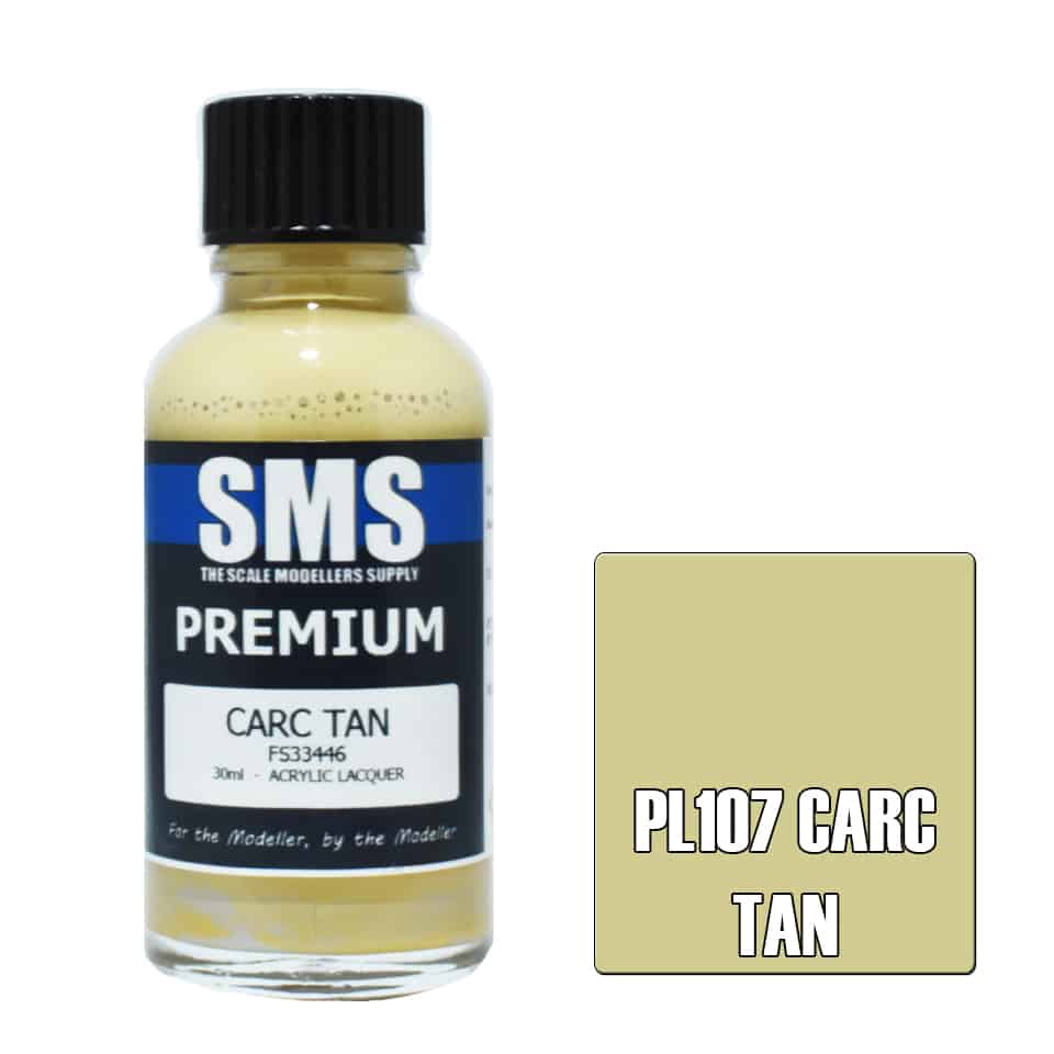 The Scale Modellers Supply - PL107 Premium CARC TAN Acrylic Lacquer 30ml Bottle