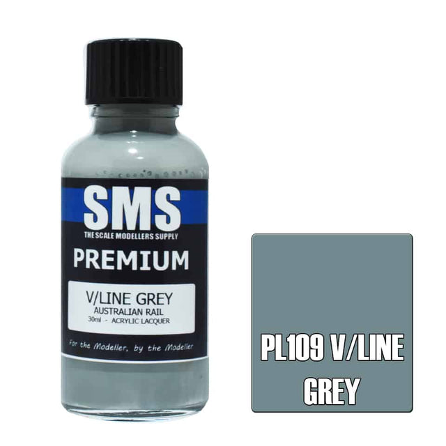 The Scale Modellers Supply - PL109 Premium V/LINE GREY Acrylic Lacquer 30ml Bottle