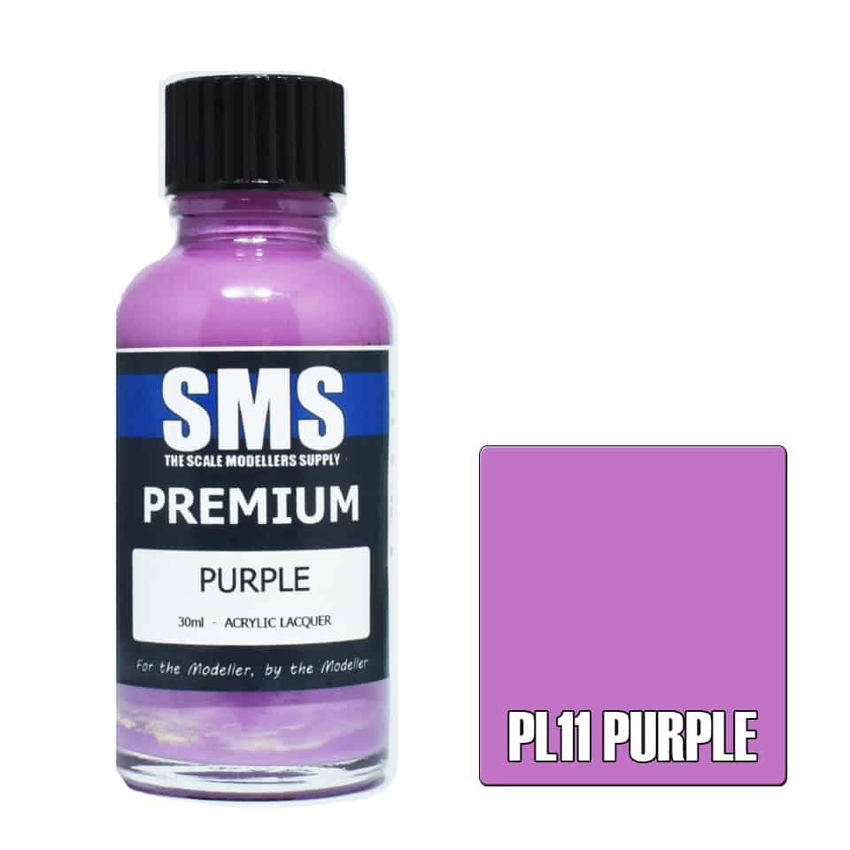 The Scale Modellers Supply - PL11 Premium Purple Acrylic Lacquer 30ml Bottle 