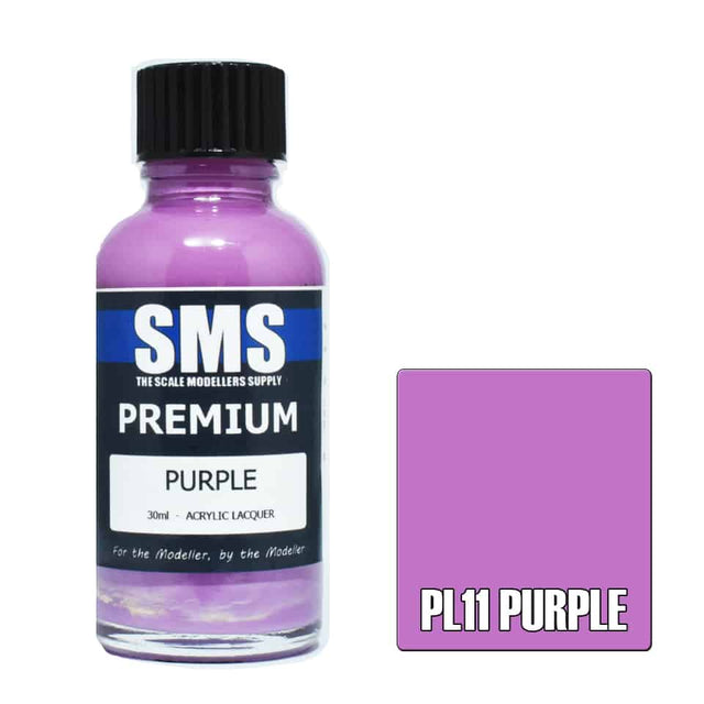 The Scale Modellers Supply - PL11 Premium Purple Acrylic Lacquer 30ml Bottle 