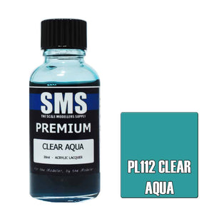 The Scale Modellers Supply - PL112 Premium CLEAR AQUA Acrylic Lacquer 30ml Bottle