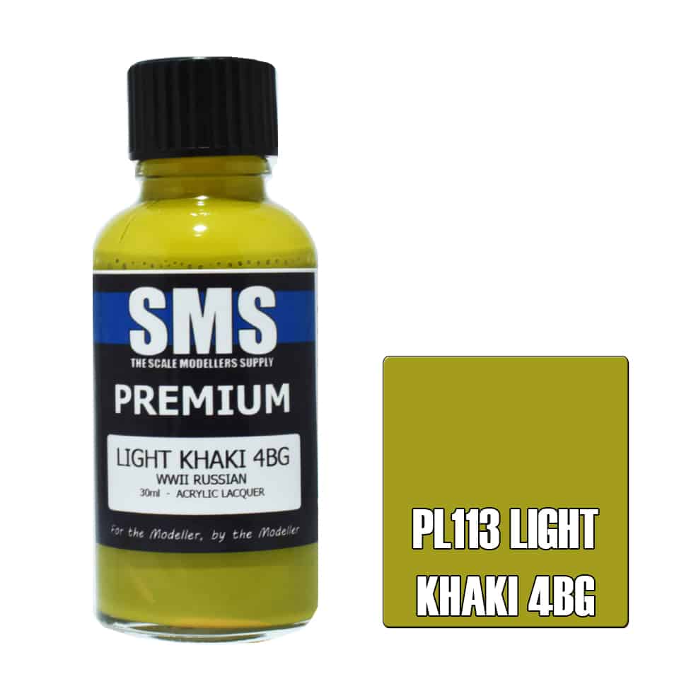 The Scale Modellers Supply - PL113 Premium LIGHT KHAKI Acrylic Lacquer 30ml Bottle