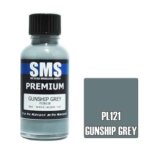 The Scale Modellers Supply - PL121 Premium GUNSHIP GREY Acrylic Lacquer 30ml Bottle