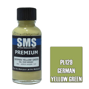The Scale Modellers Supply - PL129 Premium GERMAN YELLOW GREEN Acrylic Lacquer 30ml Bottle