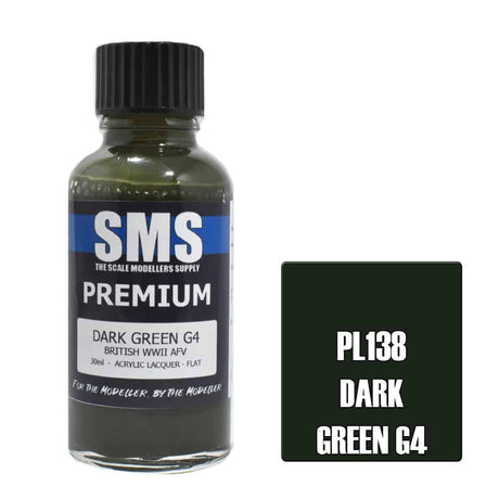 The Scale Modellers Supply - PL138 Premium DARK GREEN Acrylic Lacquer 30ml Bottle