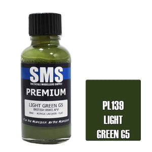 The Scale Modellers Supply - PL139 Premium LIGHT GREEN Acrylic Lacquer 30ml Bottle