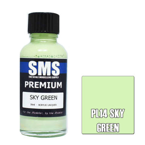 The Scale Modellers Supply - PL14 Premium Sky Green Acrylic Lacquer 30ml Bottle (Copy)