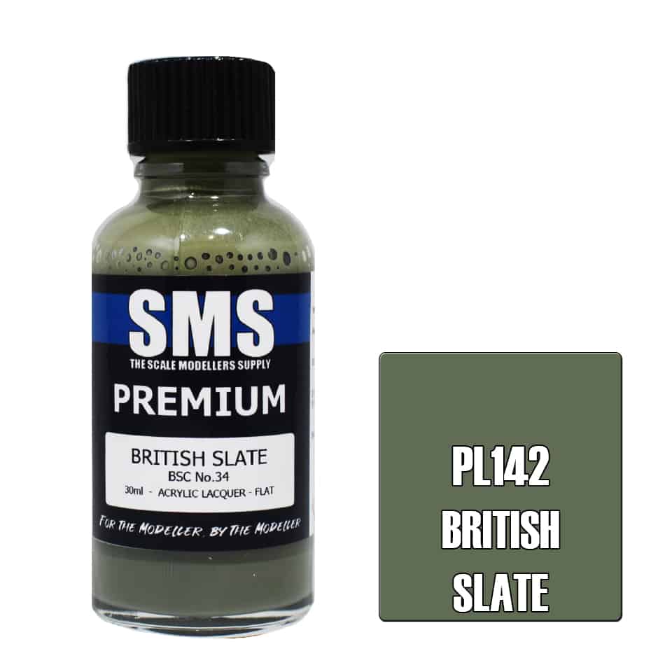 The Scale Modellers Supply - PL142 Premium BRITISH SLATE Acrylic Lacquer 30ml Bottle
