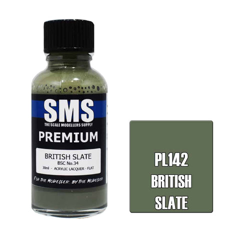 The Scale Modellers Supply - PL142 Premium BRITISH SLATE Acrylic Lacquer 30ml Bottle