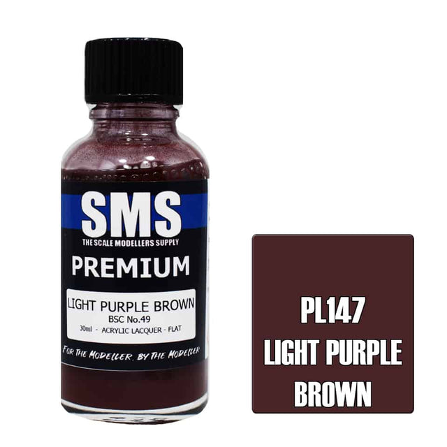 The Scale Modellers Supply - PL147 Premium LIGHT PURPLE BROWN Acrylic Lacquer 30ml Bottle