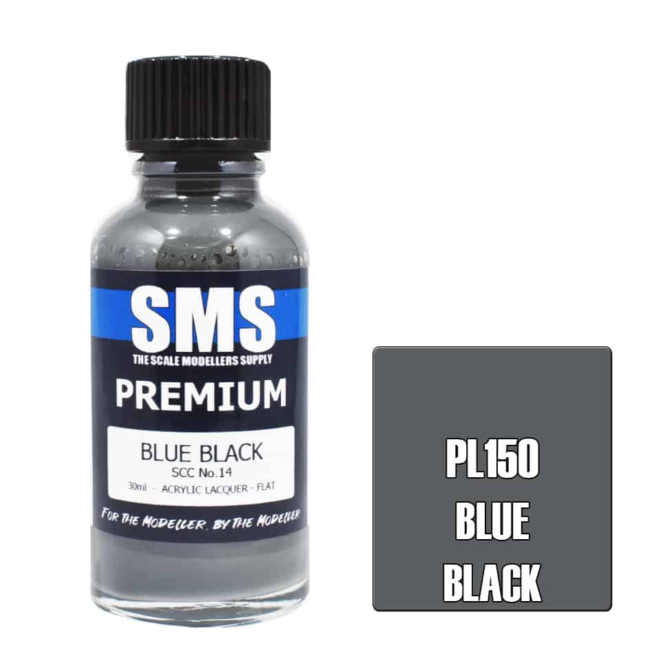 The Scale Modellers Supply - PL150 Premium BLUE BLACK SCC NO.14 Acrylic Lacquer 30ml Bottle