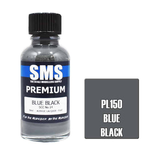 The Scale Modellers Supply - PL150 Premium BLUE BLACK SCC NO.14 Acrylic Lacquer 30ml Bottle