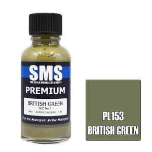 The Scale Modellers Supply - PL153 Premium BRITISH GREEN SCC NO.7 Acrylic Lacquer 30ml Bottle