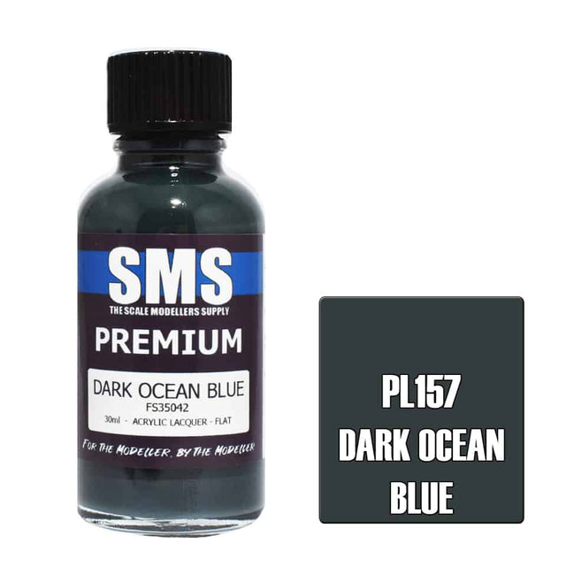 The Scale Modellers Supply - PL157 Premium DARK OCEAN BLUE Acrylic Lacquer 30ml Bottle