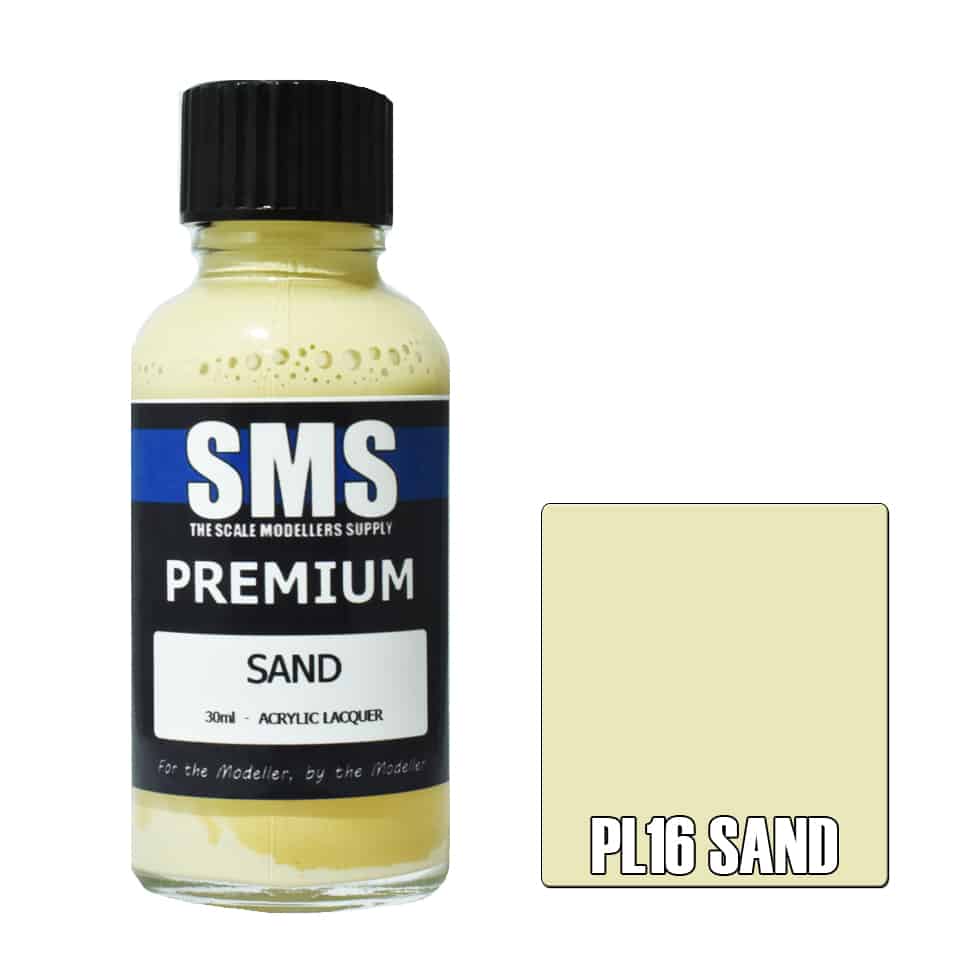 The scale modellers Supply - PL16 PREMIUM SAND  Acrylic Lacquer 30ML Bottle 