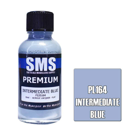 The Scale Modellers Supply - PL164 Premium INTERMEDIATE BLUE Acrylic Lacquer 30ml Bottle