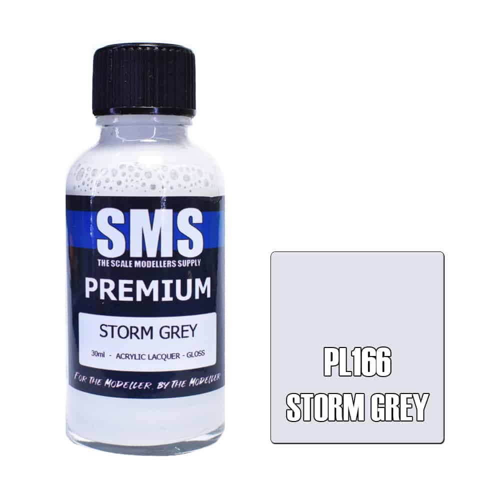 The Scale Modellers Supply - PL166 Premium STORM GREY Acrylic Lacquer 30ml Bottle