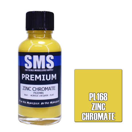 The Scale Modellers Supply - PL168 Premium ZINC CHROMATE Acrylic Lacquer 30ml Bottle