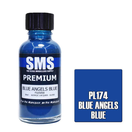 The Scale Modellers Supply - PL174 Premium BLUE ANGELS BLUE Acrylic Lacquer 30ml Bottle