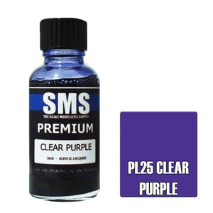 The Scale Modellers Supply - PL25 Premium Clear Purple Acrylic Lacquer 30ml Bottle