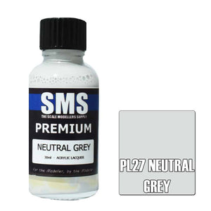 The Scale Modellers Supply - PL27 Premium NEUTRAL GREY Acrylic Lacquer 30ml Bottle