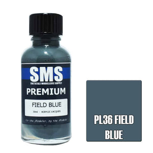 The Scale Modellers Supply - PL36 Premium FIELD BLUE Acrylic Lacquer 30ml Bottle