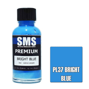 The Scale Modellers Supply - PL37 Premium BRIGHT BLUE Lacquer 30ml Bottle