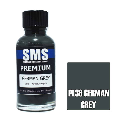 The Scale Modellers Supply - PL38 Premium GERMAN GREY Acrylic Lacquer 30ml Bottle