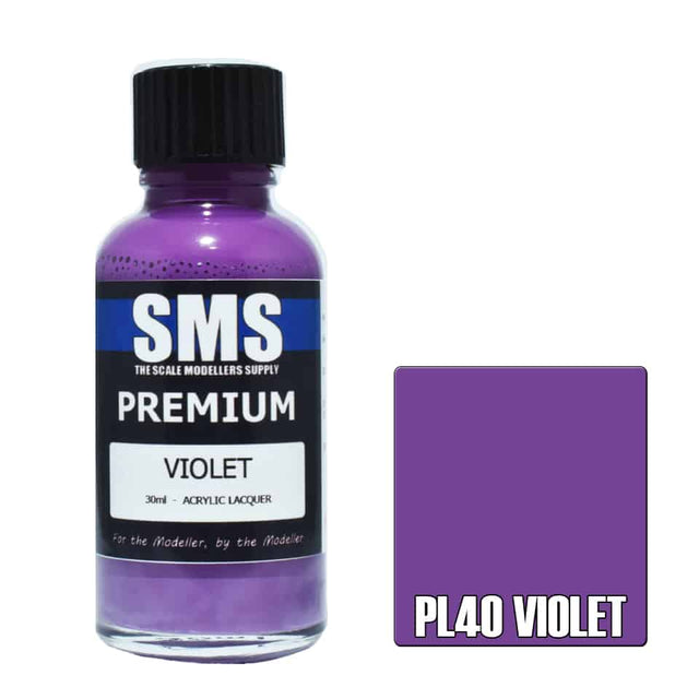 The Scale Modellers Supply - PL40 Premium VIOLET Acrylic Lacquer 30ml Bottle
