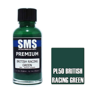 The Scale Modellers Supply - PL50 Premium BRITISH RACING GREEN Acrylic Lacquer 30ml Bottle