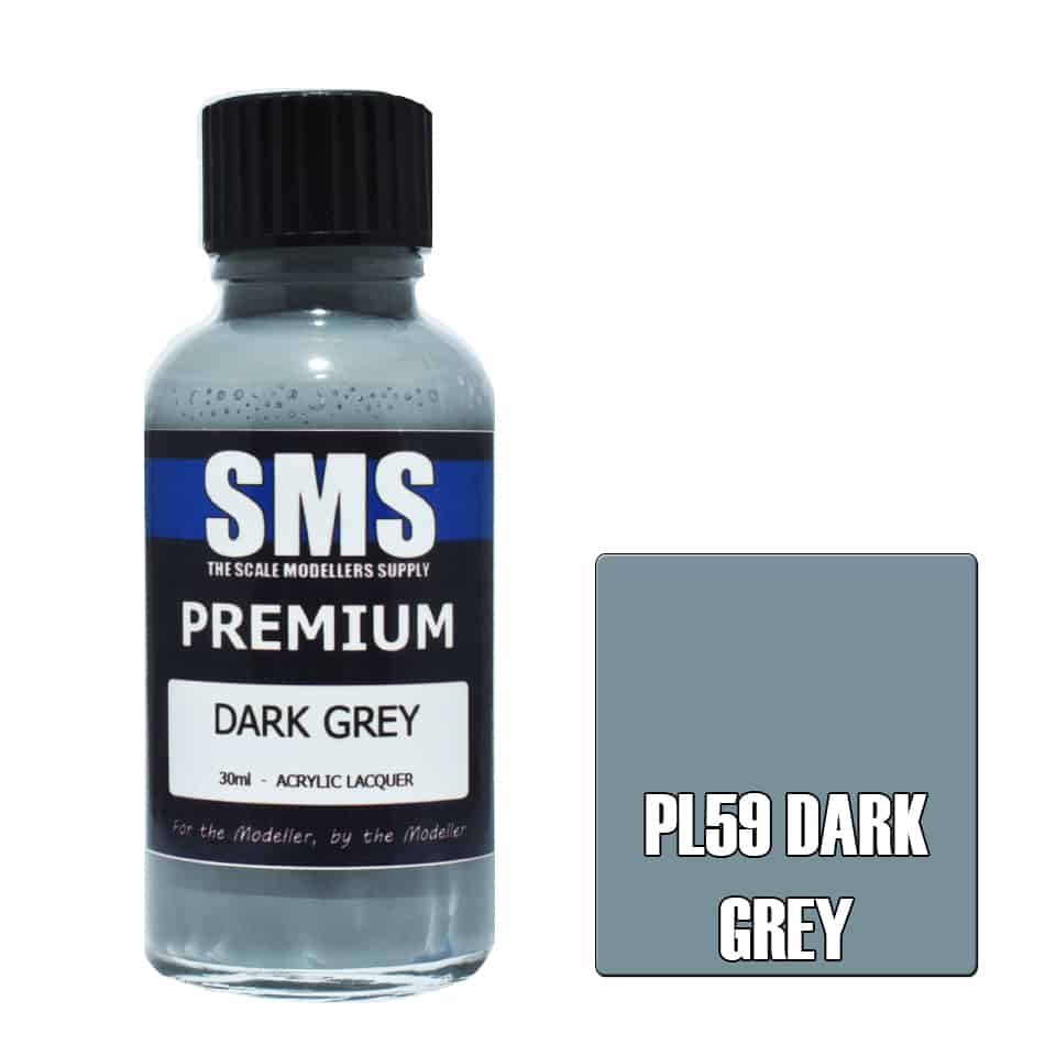 The Scale Modellers Supply - PL59 Premium DARK GREY Lacquer 30ml Bottle