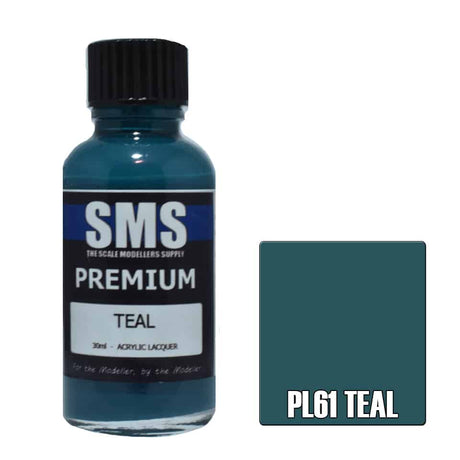 The Scale Modellers Supply - PL61 Premium TEAL Lacquer 30ml Bottle