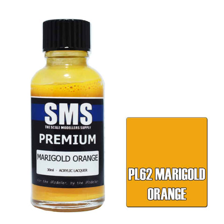 The Scale Modellers Supply - PL62 Premium MARIGOLD ORANGE Lacquer 30ml Bottle