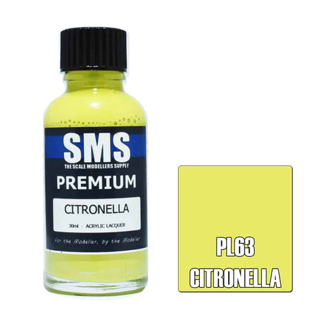 The Scale Modellers Supply - PL63 Premium CITRONELLA Lacquer 30ml Bottle