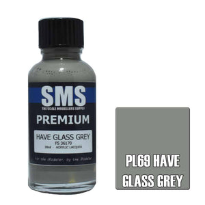 The Scale Modellers Supply - PL69 Premium HAVE GLASS GREY Acrylic Lacquer 30ml Bottle