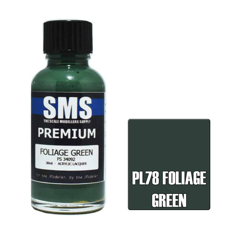 The Scale Modellers Supply - PL78 Premium FOLIAGE GREEN Acrylic Lacquer 30ml Bottle