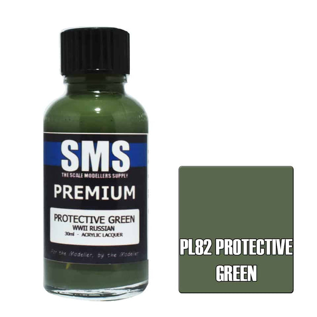 The Scale Modellers Supply - PL82 Premium PROTECTIVE GREEN Acrylic Lacquer 30ml Bottle