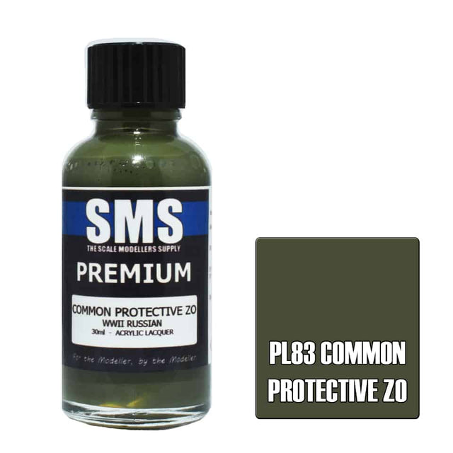 The Scale Modellers Supply - PL83 Premium COMMON PROTECTIVE Acrylic Lacquer 30ml Bottle