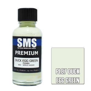 The Scale Modellers Supply - PL87 Premium DUCK EGG GREEN Acrylic Lacquer 30ml Bottle