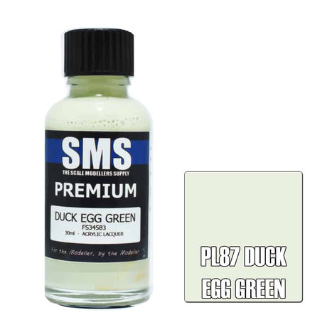 The Scale Modellers Supply - PL87 Premium DUCK EGG GREEN Acrylic Lacquer 30ml Bottle