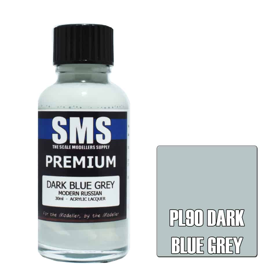The Scale Modellers Supply - PL90 Premium DARK BLUE GREY Acrylic Lacquer 30ml Bottle