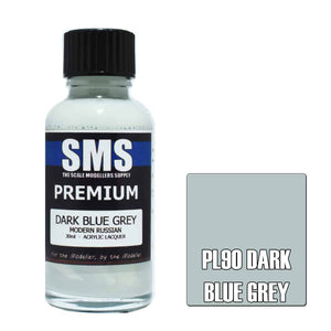 The Scale Modellers Supply - PL90 Premium DARK BLUE GREY Acrylic Lacquer 30ml Bottle