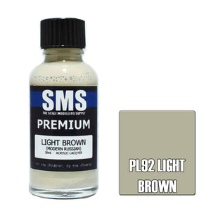 The Scale Modellers Supply - PL92 Premium LIGHT BROWN Acrylic Lacquer 30ml Bottle