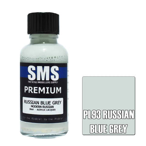 The Scale Modellers Supply - PL93 Premium RUSSIAN BLUE GREY Acrylic Lacquer 30ml Bottle