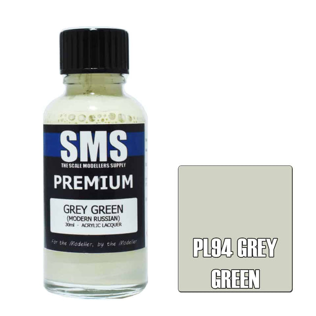 The Scale Modellers Supply - PL94 Premium GREY GREEN Acrylic Lacquer 30ml Bottle
