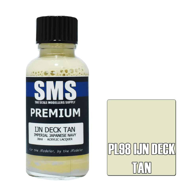 The Scale Modellers Supply - PL98 Premium IJN DECK TAN Acrylic Lacquer 30ml Bottle