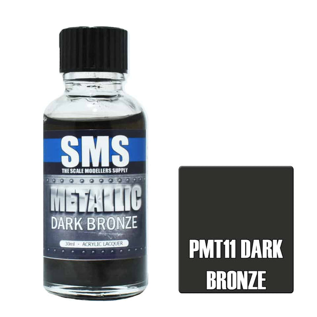 The Scale Modellers Supply - PMT11 Metallic Dark Bronze Acrylic Lacquer 30ml Bottle