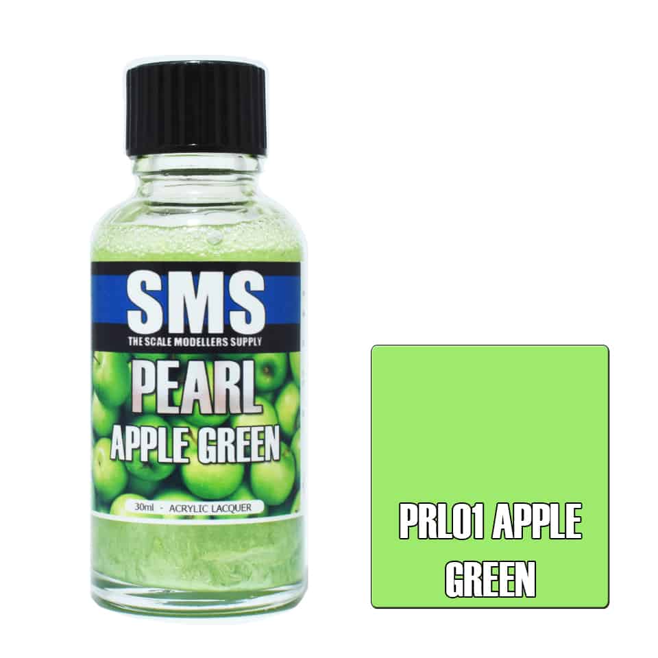 The Scale Modellers Supply - PRL01 Pearl Apple Green Acrylic Lacquer 30ml Bottle