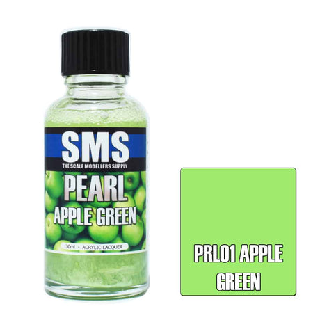 The Scale Modellers Supply - PRL01 Pearl Apple Green Acrylic Lacquer 30ml Bottle