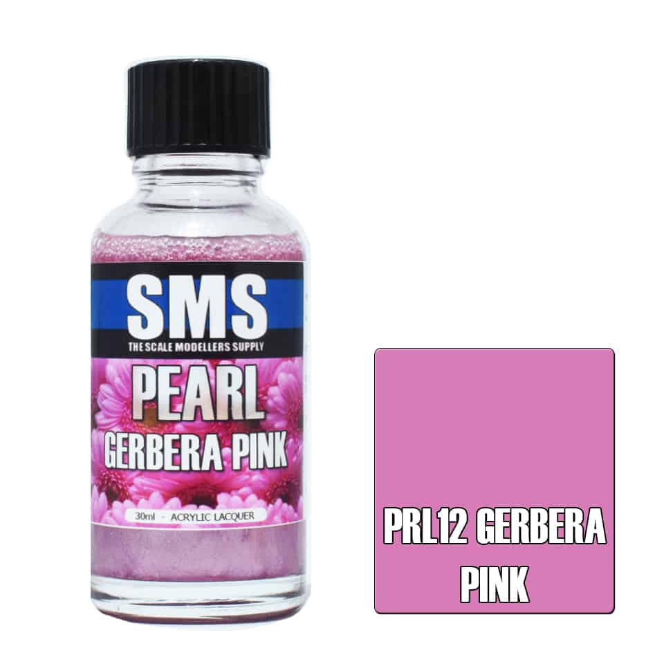 The Scale Modellers Supply - PRL12 Pearl Gerbera Pink Acrylic Lacquer 30ml Bottle